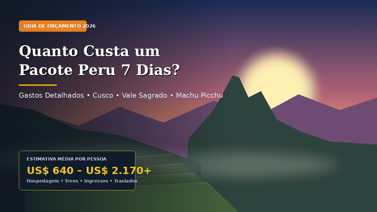 Quanto Custa um Pacote Peru 7 Dias? Guia de Orçamento e Gastos da Viagem