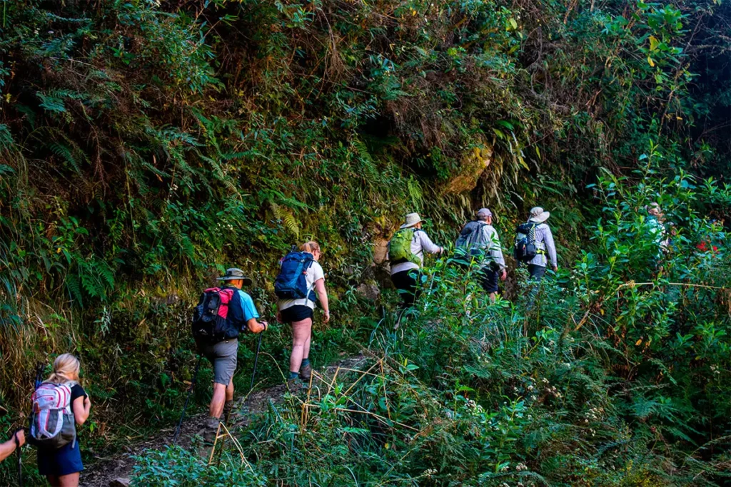 El Famoso Camino Inca tradicional para Machu Picchu.